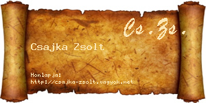 Csajka Zsolt névjegykártya